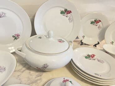 Обеденный набор, цвет - Белый, Фарфор