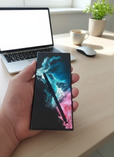 samsung s24 ultra qiymeti: Samsung Galaxy S22 Ultra, 128 GB, rəng - Qara, Zəmanət, Kredit, Sensor — 1