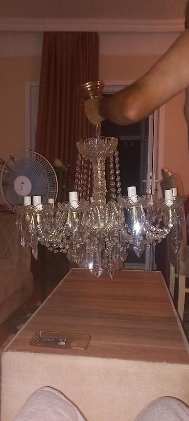 bogema guldan: Çılçıraq, 8 lampa, Xrustal — 2