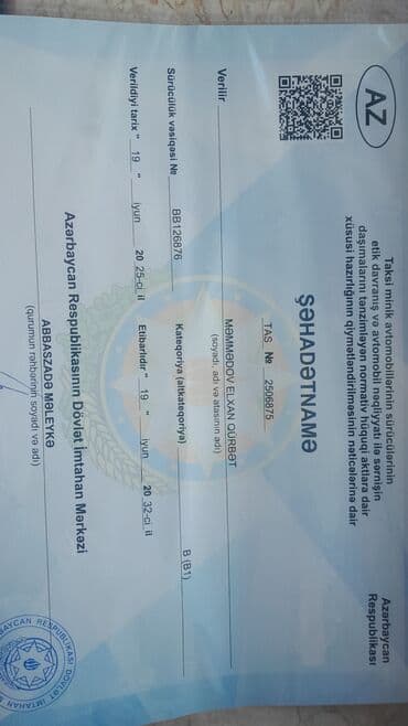 Sürücülük kursu, (B)