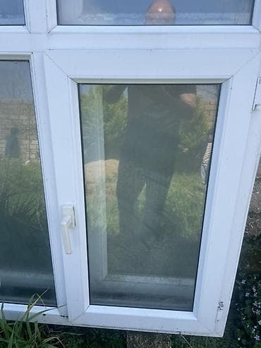 Окна: 2 eded PVC pəncərə bloku yaxsı vezıyyetde! 130x150 - Material: ağ — 1