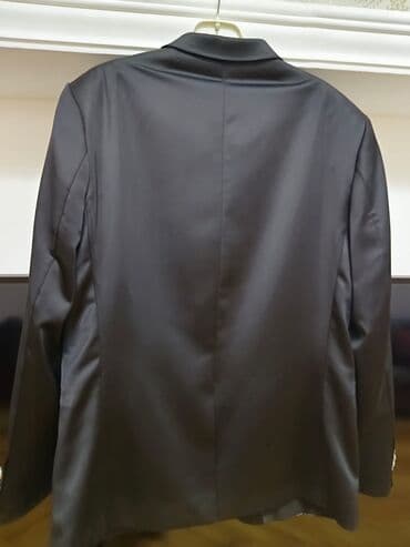 kişi ucun klassik qara kostyum: Pencek 44 razmer — 4