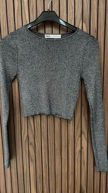 Sviter, Zara, S, rəng - Gümüşü lalafo.az -da Sviter, Zara, S, rəng - Gümüşü