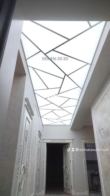 Asma tavan, Şüşə, Suyadavamlı, Pulsuz çatdırılma, Pulsuz quraşdırma, Zəmanətli