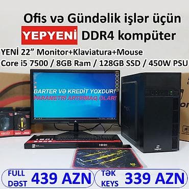 ŞOK ENDİRİM!!! QAÇIRMAYIN!!! ⭐Tək Sistem Bloku 339 AZN ⭐KOMPLEKT CƏMİ