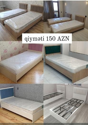 Yeni, Təknəfərlik çarpayı, Bazasız, Matras ilə, Siyirməsiz, Azərbaycan