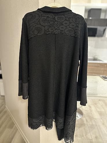 Üst geyimi: Qadınlar üçün qara uzun kardiqan/palto-stil üst geyim Ölcü L Cox — 4