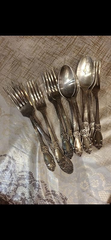 Столовые приборы: Qrami 90 azn .satilir Klassik naxışlı süfrə dəsti – qaşıq və — 1
