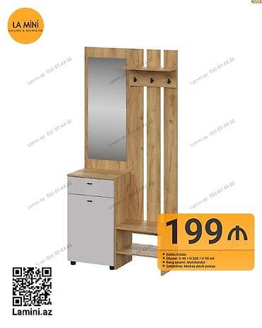 mini dolablar: Dəhliz dolabı – LA MINI dizaynı - Ölçülər: D 40 x H 200 x U 90 sm - — 1