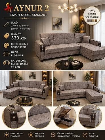 Künc divan, Açılan, Bazalı, Parça, Ödənişli çatdırılma