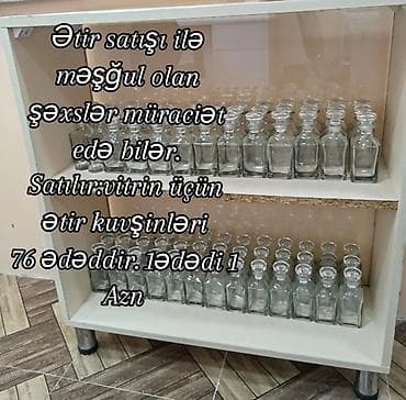 Другое оборудование для бизнеса: Məhsul: Vitrin üçün ətir kuşinləri (şüşə flakonlar) Təsvir: - Ətir — 3