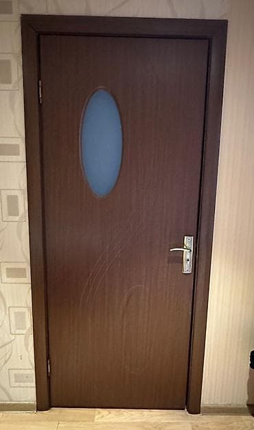 MDF otaq qapısı . 3 dene .150 azn – ağac teksturalı, tünd qəhvəyi