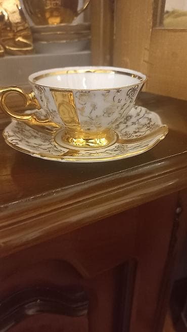çay servis: Çay dəsti, rəng - Ağ, Farfor — 2