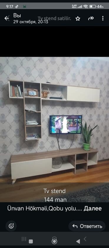 аренда нежилого помещения под офис: Düz TV altlığı, Polkalı, Laminat — 1