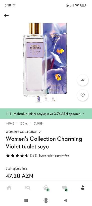 apple watch 4: Women’s Collection Charming Violet tualet suyu – zərif bənövşə — 1