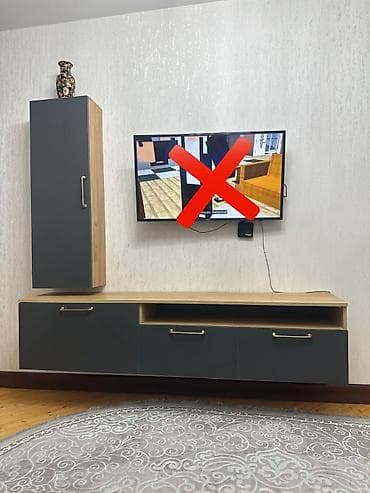 stend: TV stend 300 azn. ust wkaf hundurluk 1.30 eni 40sm alt 2metr eni — 1