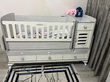 şaxda baba: Çarpayı-tipli uşaq beşiyi – “baby mood” kombinə model - Rəng: açıq — 6