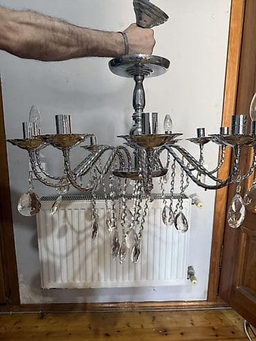 dekor isiq: Çılçıraq, 10 və daha çox lampa, Metal — 5