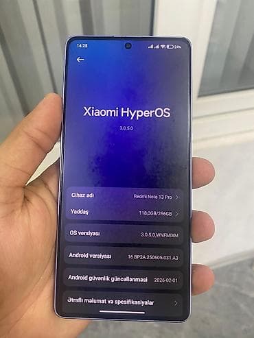 irşad redmi note 12: Redmi Note 13 Pro, 256 GB, rəng - Bənövşəyi, Zəmanət, Sensor, Barmaq izi — 2