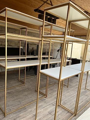 demir ref: Vitrin rəflər satılır, yenidir. 3 mərtəbədir,hündürlük 2 metr — 4