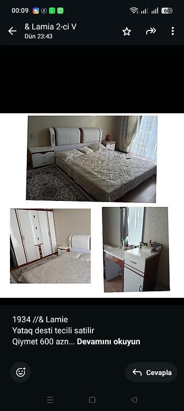 1934 //& Lamie Yataq desti tecili satilir Qiymet 600 azn Ela