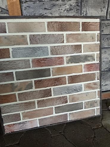 kubik daş: Kərpic görünümlü dekorativ divar paneli - Material: dekorativ — 1