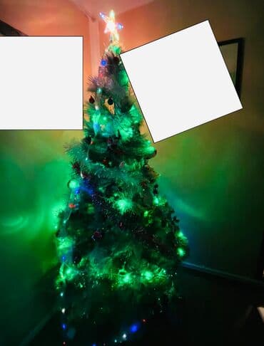 yolka agaci qiymeti: Qar effektli dekorativ süni şam ağacı - Realistik sıx budaqlar, yaşıl — 4