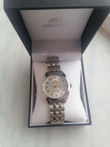 купить мужские часы в баку: Б/у, Наручные часы, Orient, цвет - Серебристый — 2