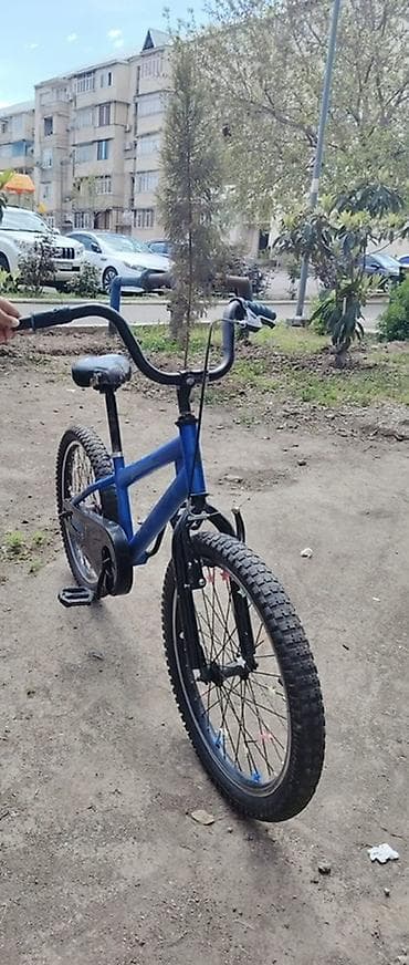 16 dyum velosipedlər: Uşaq velosipedi – BMX üslubunda, tək sürətli - Rəng: mavi gövdə, qara — 2