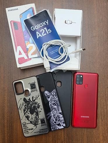 redmi niye 10: Samsung Galaxy A21S, 32 GB, rəng - Qırmızı, Barmaq izi — 8