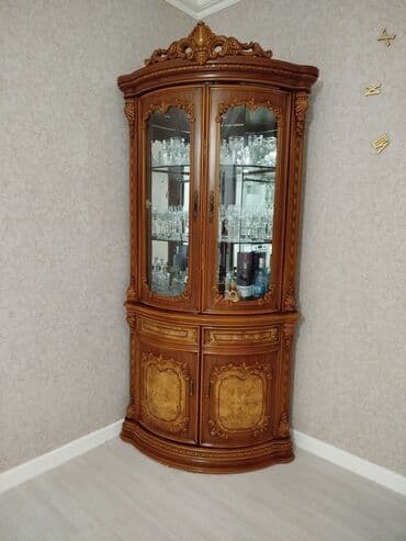 taxta dolab: İşlənmiş, Açılan, 2 qapılı Künc dolab — 4