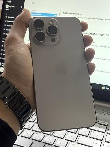 mac pro: IPhone 15 Pro Max, 256 GB, Natural Titanium, Simsiz şarj, Face ID — 4