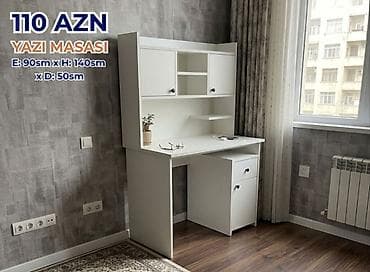 dolab ofis: Masa və rəfli işçi dəsti – müxtəlif modellər 1) Kompüter masası + — 1