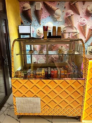 Vitrinli soyuducu kiosk – dondurma və içkilər üçün - Ön şüşəli, iki