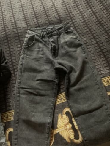 idman sortiki: Qara-boz rəngli denim şalvar - Model: boyfriend - Rəng: yuyulmuş tünd — 3