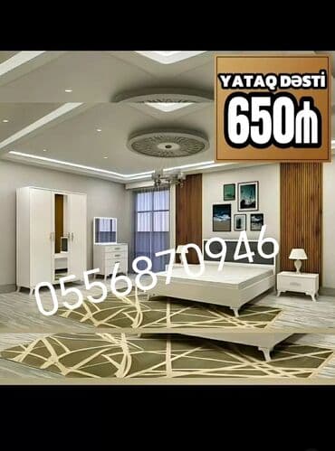 metbex skaf: İkinəfərlik çarpayı, Dolab, Termo, 2 tumba, Azərbaycan, Yeni — 25