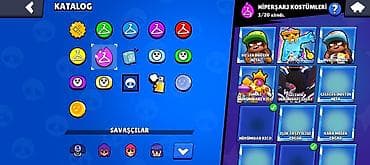Brawl Stars oyunu üçün hesab - Savaşçılar: 77/103 açılıb. Ekranlarda — 2