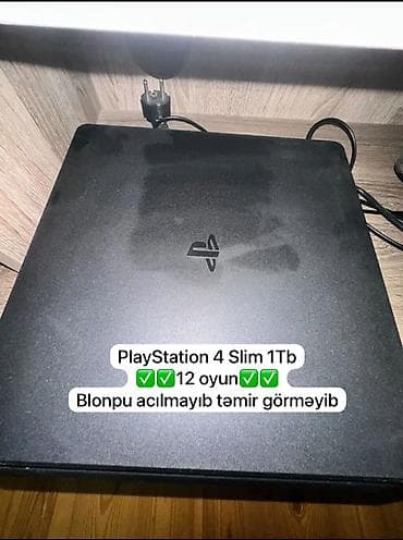 ve box: Sony PlayStation 4 Slim oyun konsolu Xüsusiyyətlər: - Model: PS4 Slim — 1