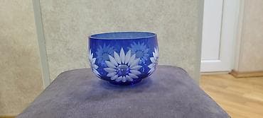 aksesuar qabi: Məhsul: Kobalt-mavi şüşə qab Təsvir: - Zəngin kobalt-mavi rəngli — 2