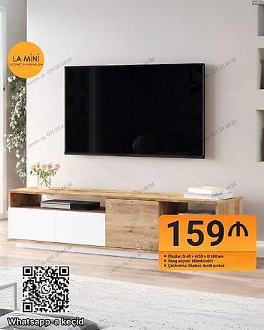 tahta: Düz TV altlığı, Polkalı, Taxtalı — 1