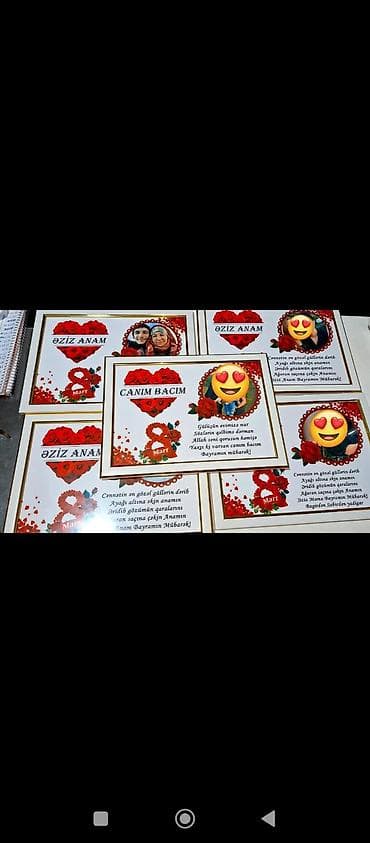 komputer ekran sekilleri: Şəxsi dizaynlı hədiyyə tablo/plakatlar - Mövzu: “Əziz Anam”, “Canım — 1