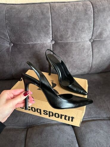 женские туфли на шпильке: Туфли, Размер: 38, цвет - Черный, Новый — 2