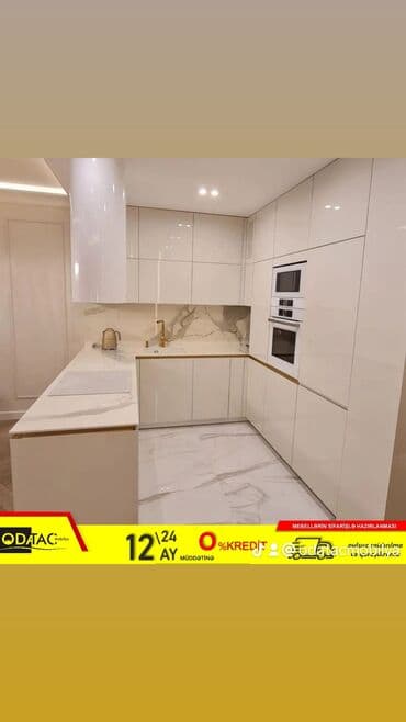 кухонная мебель на заказ в баку: Sifarişlə mətbəx dəsti, Özü çəkən petlələr, Mat laminat, Kredit var, Rayonlara çatdırılma, Ödənişli çatdırılma, Pulsuz çatdırılma — 1