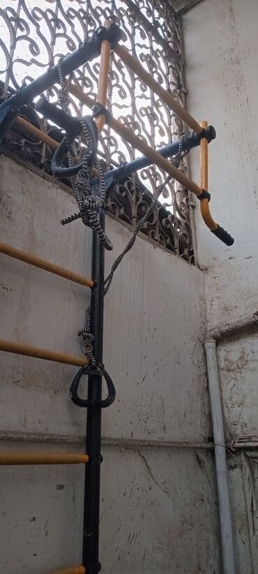 Divar tipli idman kompleksi – turnik və şved divarı - Material: metal