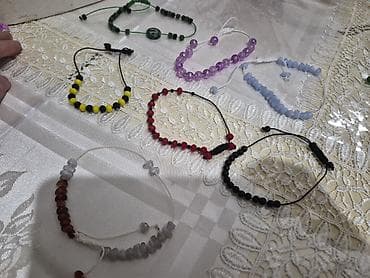 muncuq qolbaqlar: Əl işi muncuq qolbaqlar dəsti - Müxtəlif dizaynlar: klassik təkrəngli — 1