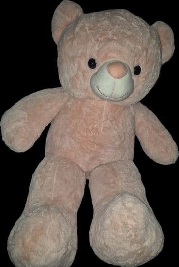 İnformatika: Böyük plyuş ayıcıq oyuncağı - Rəng: açıq bej/şaftalı tonları, açıq — 1