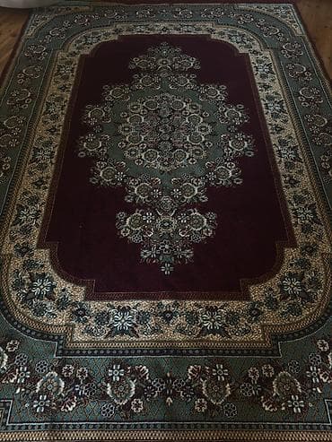 ковёр: Klassik naxışlı xalça - Rənglər: tünd bordo fon, boz-yaşıl mərkəz və — 2