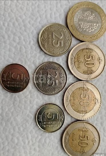 Велоаксессуары: Türkiyə lirəsi və kuruş sikkələri dəsti Məzmun: - Müxtəlif nominal və — 2