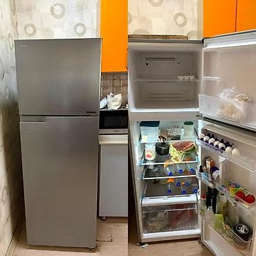mini soyuducu: İşlənmiş 2 qapılı Toshiba Soyuducu Satılır, rəng - Gümüşü — 1