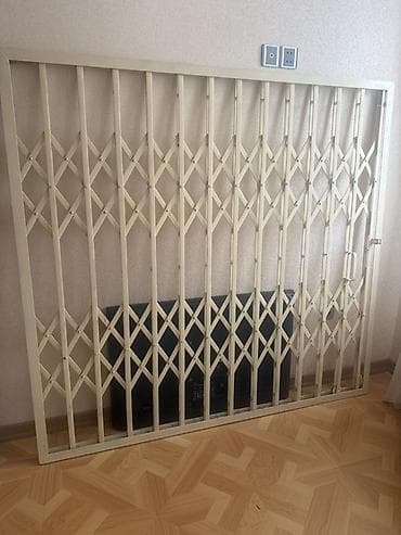 mansard: Dəmir akordeon tipli sürüşən təhlükəsizlik barmaqlığı - Material — 1
